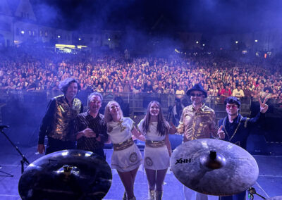 ABBWAY performing a live ABBA tribute show on stage